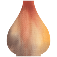 Aquarellbraune Boho-Keramikvase png