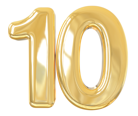 Number 10 PNGs for Free Download