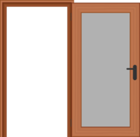 Wooden door vector illustration isolated png