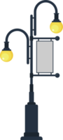 lampadaire vintage avec signe pour illustration vectorielle publicitaire png