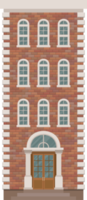 brique maison de ville appartement illustration vectorielle isolée sur fond blanc png