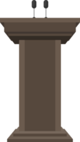 Wooden podium tribune vector illustration isolated on white png