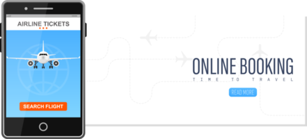 réservation en ligne pour illustration vectorielle de billet d'avion png