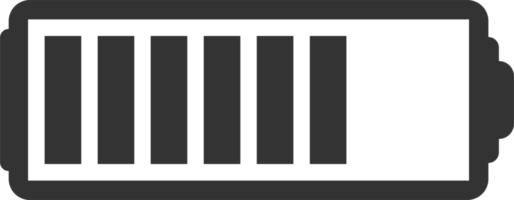 illustration vectorielle de l'icône de niveau de charge de la batterie png