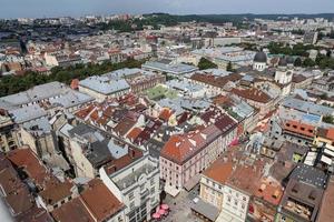 Aerial view of Lviv, Ukraine photo