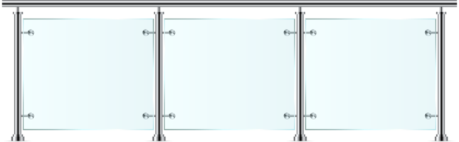 Modern glass railing png