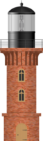 Backstein-Leuchtturm-Vektor-Illustration isoliert auf weißem Hintergrund png