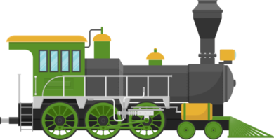 illustration vectorielle de locomotive à vapeur vintage isolée sur fond blanc png