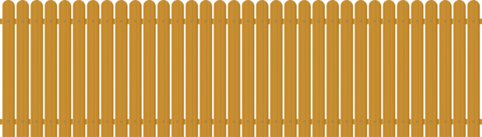 Wooden fence vector illustration isolated on white background png