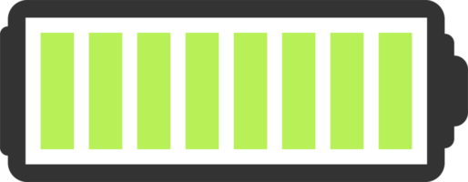 Symbol für den Ladezustand des Akkus, Vektorgrafik png