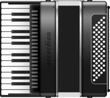 illustration vectorielle d'accordéon réaliste png