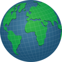 ClipArt del globo terrestre, illustrazione vettoriale isolata png