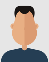perfil de avatar padrão em design plano png