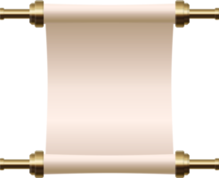 Vintage paper scroll vector illustration isolated on white background png