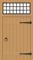 Ilustración de vector de puerta de madera antigua aislado sobre fondo blanco png