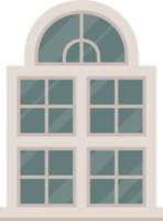 illustrazione vettoriale di finestre retrò bianche png