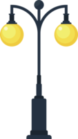 Vintage street lamp vector illustration isolated on white background png