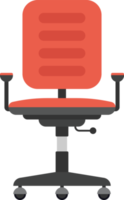 Desk chair set vector illustration isolated on white png