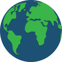Earth globe clip art, vector illustration isolated png