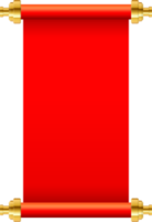 illustration de vecteur de défilement de papier rouge isolé sur fond blanc
