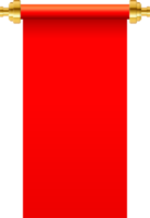 rode papieren scroll vectorillustratie geïsoleerd op een witte achtergrond png