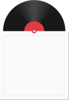 Vinyl record with cover vector illustration isolated png