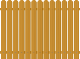 Wooden fence vector illustration isolated on white background png