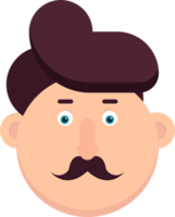 personagem de homem com ilustração vetorial de bigode png