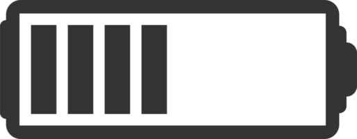 Symbol für den Ladezustand des Akkus, Vektorgrafik png