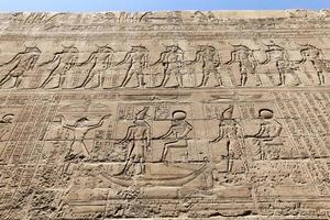 Scene from Edfu Temple in Edfu, Egypt photo