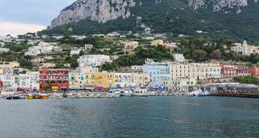 General view of Capri Island in Naples, Italy photo