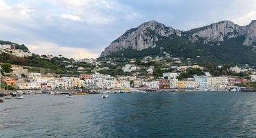 General view of Capri Island in Naples, Italy photo