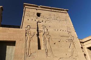 Scene in Philae Temple, Aswan, Egypt photo