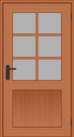 Wooden door vector illustration isolated png