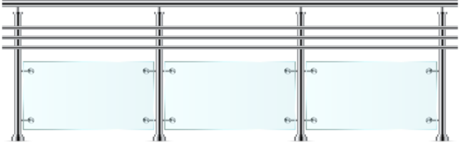 Modern glass railing png