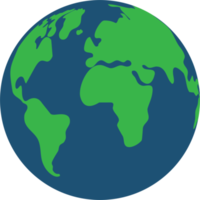 Earth globe clip art, vector illustration isolated png