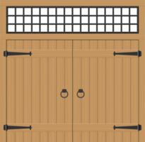 vieille illustration de vecteur de porte en bois isolée sur fond blanc png