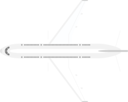 vista superior da ilustração vetorial de avião isolada png