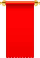 Ilustración de vector de desplazamiento de papel rojo aislado sobre fondo blanco png