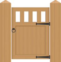 illustration vectorielle de porte en bois vintage isolée sur blanc png