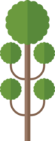 ilustração em vetor árvore plana verde isolada em branco png