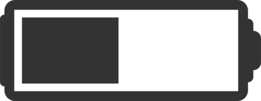Symbol für den Ladezustand des Akkus, Vektorgrafik png