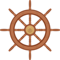 Image clipart roue de bateau en bois png