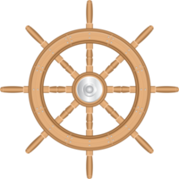 Image clipart roue de bateau en bois png