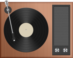 illustration vectorielle de tourne-disque vintage isolée sur blanc