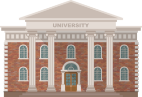 illustration vectorielle de bâtiment universitaire isolée sur fond blanc png