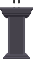 Wooden podium tribune vector illustration isolated on white png