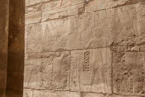 jeroglíficos egipcios en el templo de luxor, luxor, egipto foto