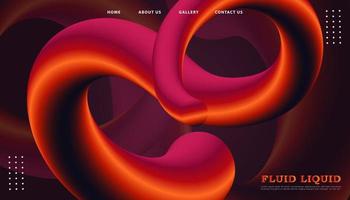 Abstract modern colorful fluid liquid shapes background vector