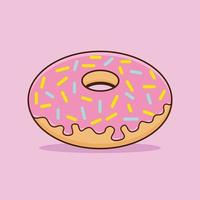 ilustración vectorial gráfico de donut dulce vector